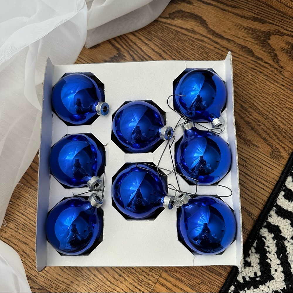 Blue Glass Ornaments Christmas Ornaments
